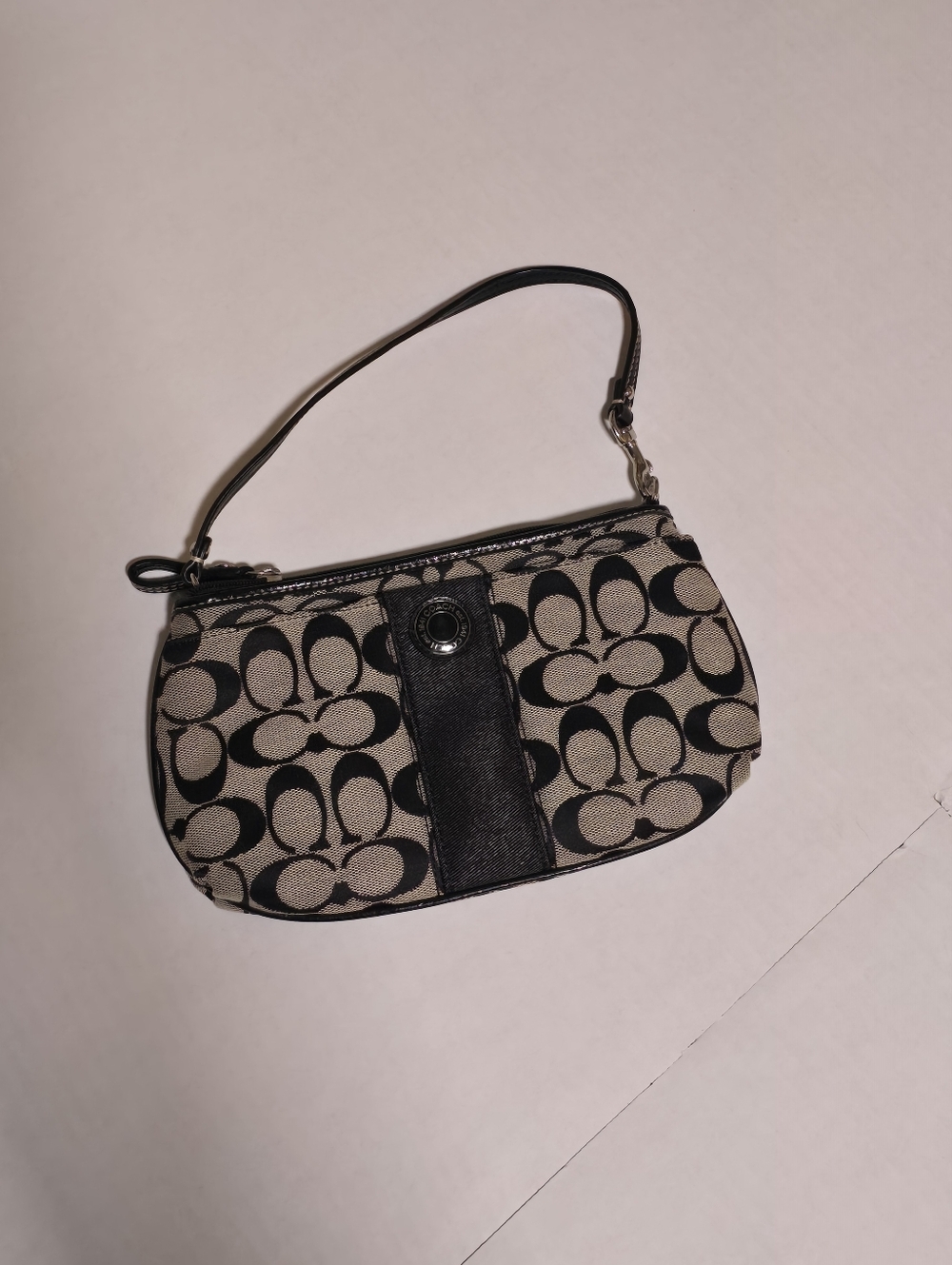 SOLD * Black Coach Logo Mini Purse